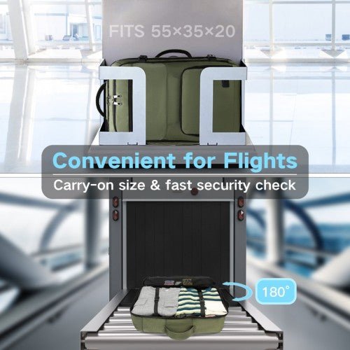 EM2207 - Kono Multifunctional Portable Travel Backpack Cabin Luggage Bag - Green - Easy Luggage