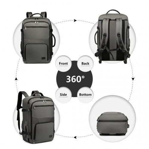 EM2207 - Kono Multifunctional Portable Travel Backpack Cabin Luggage Bag - Grey - Easy Luggage