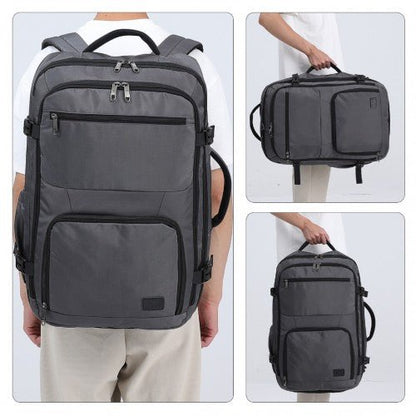 EM2207 - Kono Multifunctional Portable Travel Backpack Cabin Luggage Bag - Grey - Easy Luggage