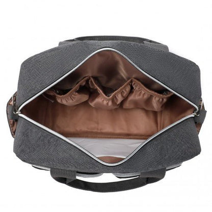 EQ2248 - Kono Durable And Functional Changing Tote Bag - Dark Grey - Easy Luggage
