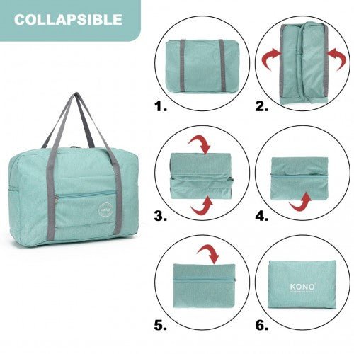 EQ2256 - Kono Foldable Waterproof Storage Travel Handbag - Green - Easy Luggage