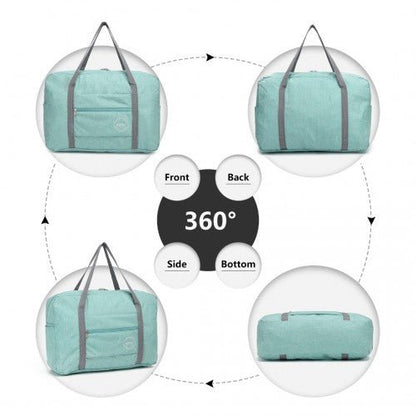 EQ2256 - Kono Foldable Waterproof Storage Travel Handbag - Green - Easy Luggage