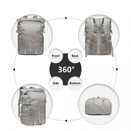 EQ2302 - Kono Large Capacity Basketball Sports Fitness Backpack - Grey - Easy Luggage