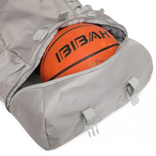 EQ2302 - Kono Large Capacity Basketball Sports Fitness Backpack - Grey - Easy Luggage