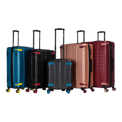 Fantana polypropylene 4 wheels hard shell cabin, ultra light - anti - theft zipper more sizes available - burgundy - Easy Luggage