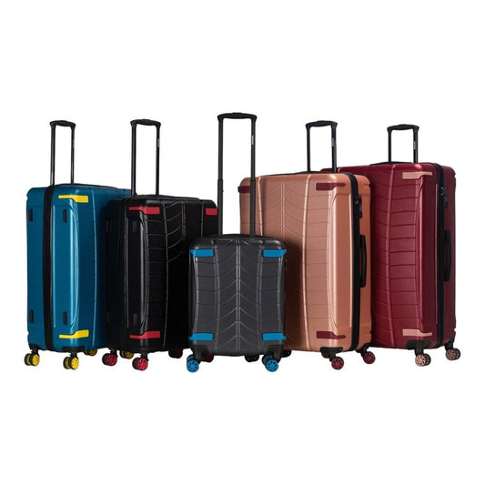 Fantana polypropylene 4 wheels hard shell cabin, ultra light - anti - theft zipper more sizes available - burgundy - Easy Luggage