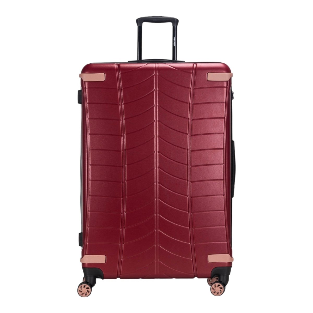 Fantana polypropylene 4 wheels hard shell cabin, ultra light - anti - theft zipper more sizes available - burgundy - Easy Luggage