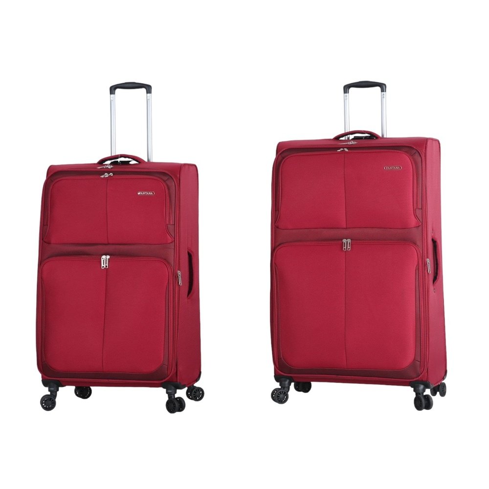 Fantana Super Light Soft Shell 4 - Wheels Expandable Luggage with Multiple Pockets Burgundy - Easy Luggage