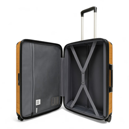 Fantana Premium Expandable Luggage - Hard Shell Polycarbonate, 360° Spinners, TSA Lock - Golden