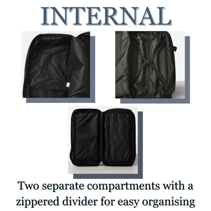 Lightweight Wheeled Holdall Travel Bag – Large Trolley Duffle Luggage 27'' Black