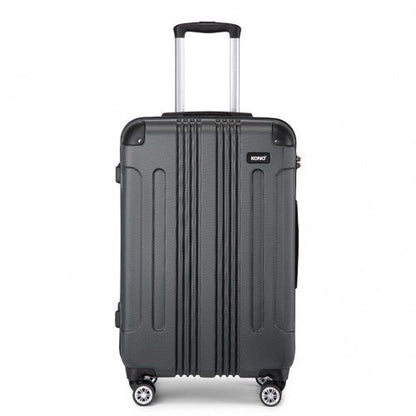 K1777 - 1L - Kono 28 Inch ABS Lightweight Compact Hard Shell Travel Luggage For Extended Journeys - Grey - Easy Luggage
