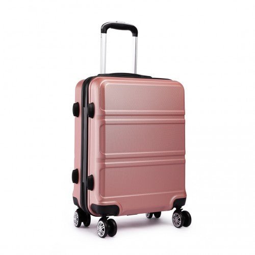K1871 - 1L - Kono ABS 20 Inch Sculpted Horizontal Design Cabin Luggage - Nude - Easy Luggage