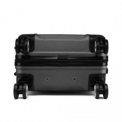 K1871 - 1L - Kono ABS 24 Inch Sculpted Horizontal Design Suitcase - Grey - Easy Luggage