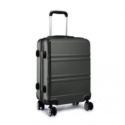 K1871 - 1L - Kono ABS 24 Inch Sculpted Horizontal Design Suitcase - Grey - Easy Luggage