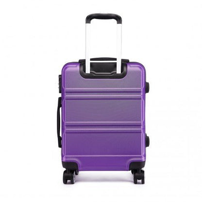 K1871 - 1L - Kono ABS 24 Inch Sculpted Horizontal Design Suitcase - Purple - Easy Luggage