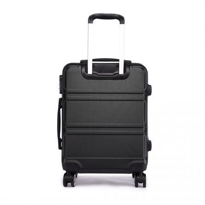 K1871 - 1L - Kono ABS 28 Inch Sculpted Horizontal Design Suitcase - Black - Easy Luggage