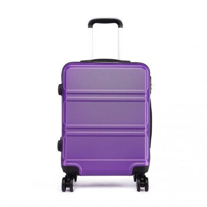 K1871 - 1L - Kono ABS 28 Inch Sculpted Horizontal Design Suitcase - Purple - Easy Luggage