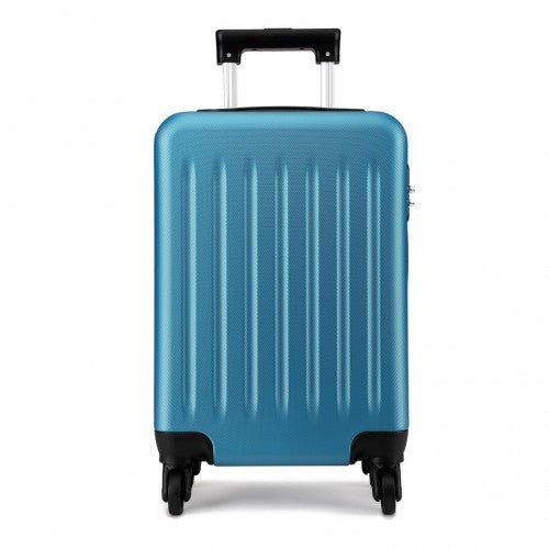 K1872L - Kono 19 Inch ABS Hard Shell Carry On Luggage 4 Wheel Spinner Suitcase - Navy - Easy Luggage