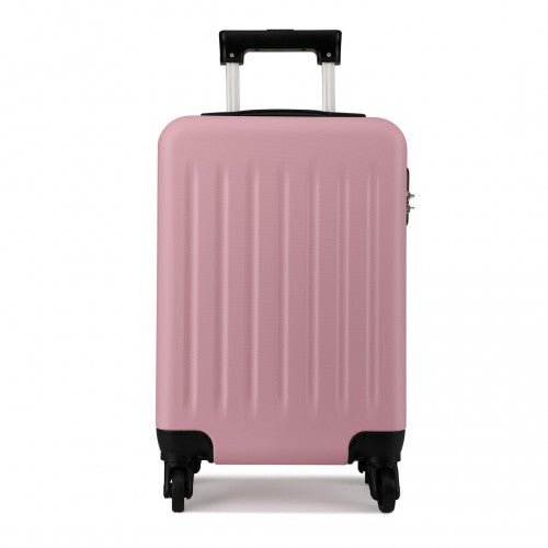 K1872L - Kono 19 Inch ABS Hard Shell Carry On Luggage 4 Wheel Spinner Suitcase - Pink - Easy Luggage