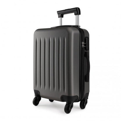 K1872L - Kono 24 Inch ABS Hard Shell Luggage 4 Wheel Spinner Suitcase - Grey - Easy Luggage