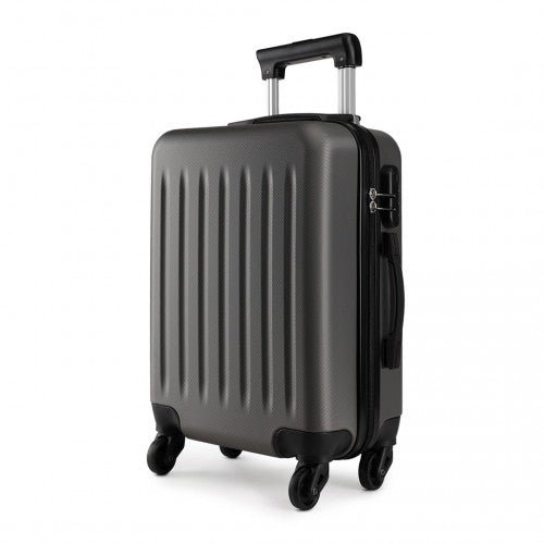 K1872L - Kono 24 Inch ABS Hard Shell Luggage 4 Wheel Spinner Suitcase - Grey - Easy Luggage
