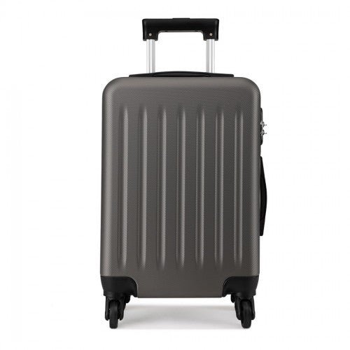 K1872L - Kono 24 Inch ABS Hard Shell Luggage 4 Wheel Spinner Suitcase - Grey - Easy Luggage
