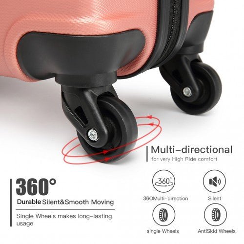 K1991 - 1L - Kono 20 Inch Horizontal Design ABS Hard Shell Suitcase With TSA Lock - Nude - Easy Luggage