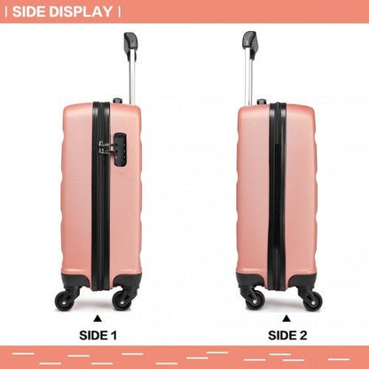 K1991 - 1L - Kono 20 Inch Horizontal Design ABS Hard Shell Suitcase With TSA Lock - Nude - Easy Luggage