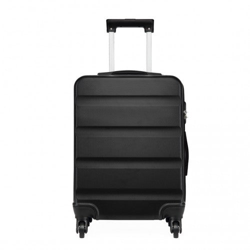 K1991 - 1L - Kono 24 Inch Horizontal Design ABS Hard Shell Suitcase With TSA Lock - Black - Easy Luggage