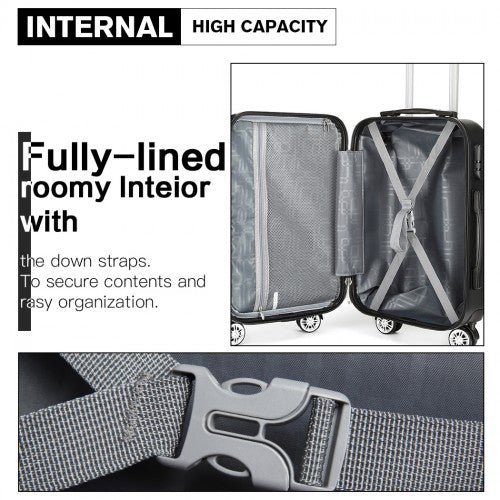 K1992 - Kono Multifaceted Diamond Pattern Hard Shell 20 Inch Suitcase - Nude (Rose Gold) - Easy Luggage
