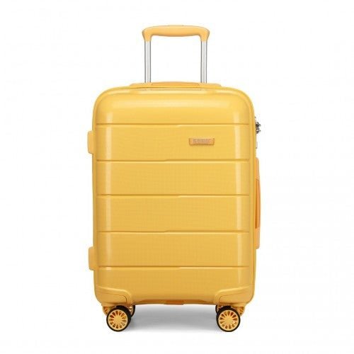 K1997L - KONO 24 INCH HARD SHELL PP SUITCASE - YELLOW - Easy Luggage