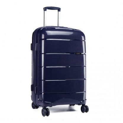 K1997L - KONO 28 INCH HARD SHELL PP SUITCASE - NAVY - Easy Luggage