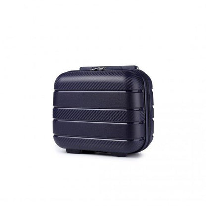 K2091L - Kono 14 Inch Multi Texture Hard Shell PP Vanity Case - Classic Collection - Navy - Easy Luggage