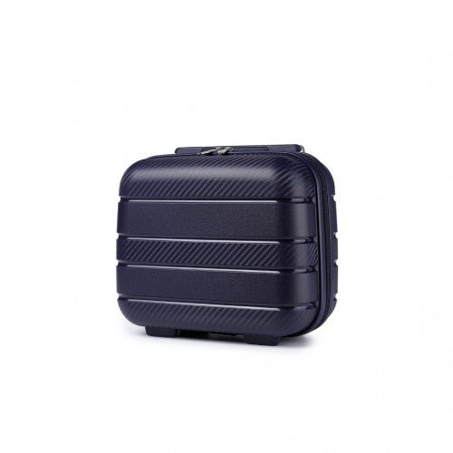 K2091L - Kono 14 Inch Multi Texture Hard Shell PP Vanity Case - Classic Collection - Navy - Easy Luggage