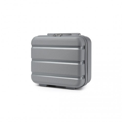 K2092L - Kono 14 Inch Bright Hard Shell PP Vanity Case - Grey - Easy Luggage