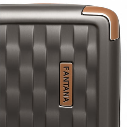 Fantana Premium Expandable Luggage - Hard Shell Polycarbonate, 360° Spinners, TSA Lock - Dark Grey