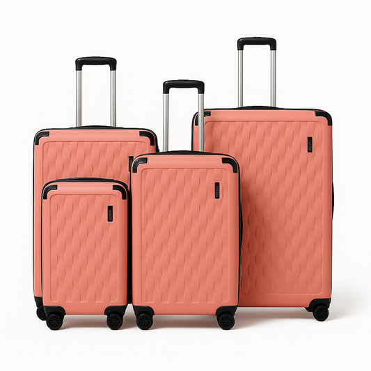 Fantana Premium Expandable Luggage - Hard Shell Polycarbonate, 360° Spinners, TSA Lock - Pink