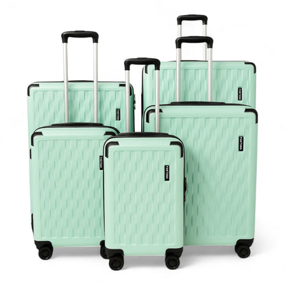 Fantana Premium Expandable Luggage - Hard Shell Polycarbonate, 360° Spinners, TSA Lock - Light Green