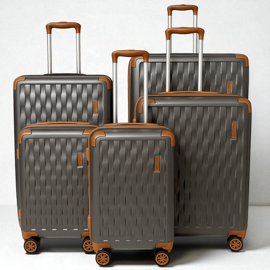 Fantana Premium Expandable Luggage - Hard Shell Polycarbonate, 360° Spinners, TSA Lock - Dark Grey