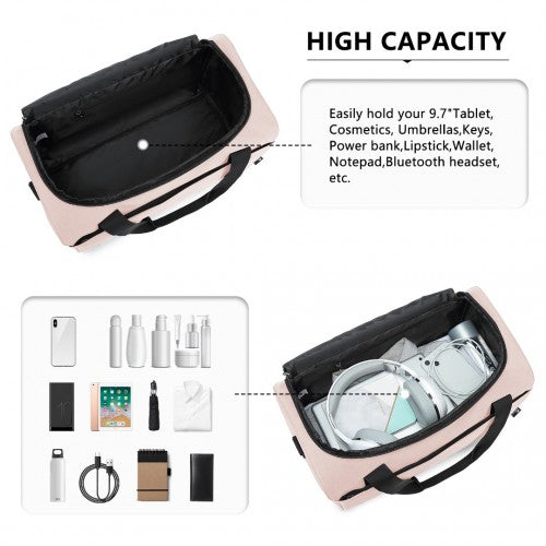 Easy Luggage E2016S - Kono Structured Travel Duffle Bag - Pink
