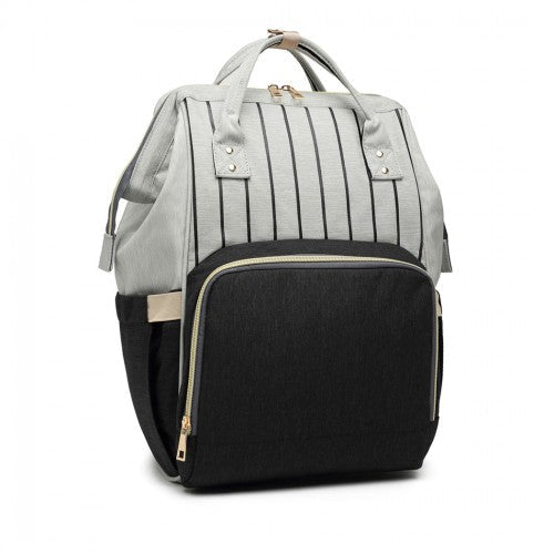 Easy Luggage E6814 - MISS LULU MULTI FUNCTION BABY DIAPER CHANGING BACKPACK - BLACK