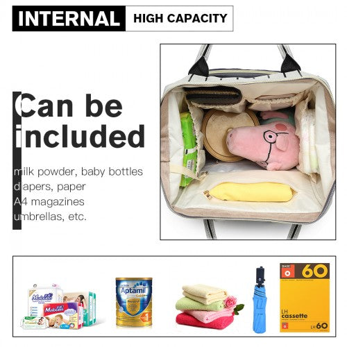 Easy Luggage E6814 - MISS LULU MULTI FUNCTION BABY DIAPER CHANGING BACKPACK - BLACK
