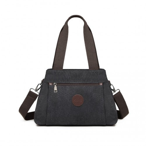 Easy Luggage EH2045 - Kono Canvas Multi-Functional Cross Body Bag - Black