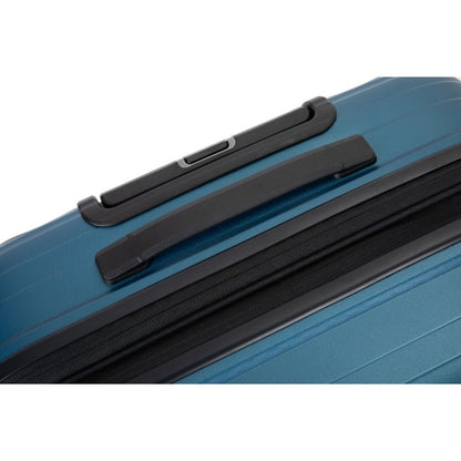 Easy Luggage Fantana Hard Shell Polypropylene Suitcase 8 Wheels Travel Luggage Trolley Ultra Light Case Wine Blue