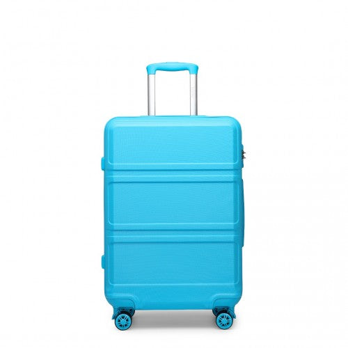 Easy Luggage K1871-1L - Kono ABS 24 Inch Sculpted Horizontal Design Suitcase - Blue