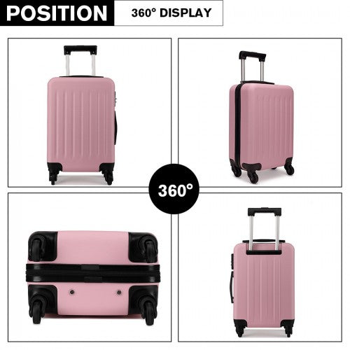 Easy Luggage K1872L - Kono 28 Inch ABS Hard Shell Luggage 4 Wheel Spinner Suitcase - Pink