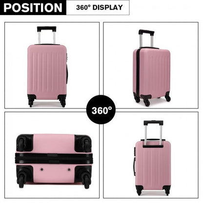 Easy Luggage K1872L - Kono 28 Inch ABS Hard Shell Luggage 4 Wheel Spinner Suitcase - Pink