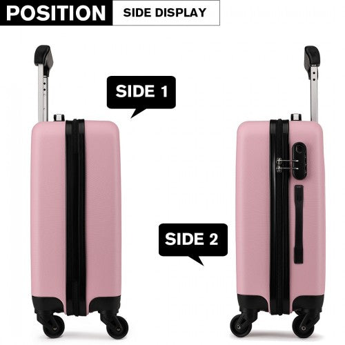 Easy Luggage K1872L - Kono 28 Inch ABS Hard Shell Luggage 4 Wheel Spinner Suitcase - Pink