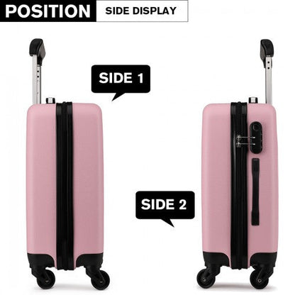 Easy Luggage K1872L - Kono 28 Inch ABS Hard Shell Luggage 4 Wheel Spinner Suitcase - Pink