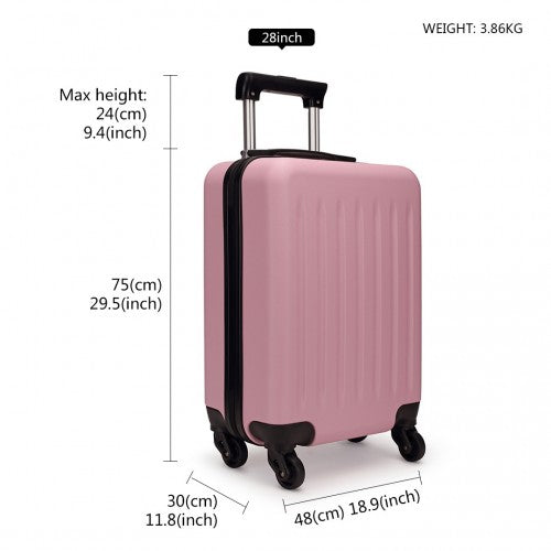 Easy Luggage K1872L - Kono 28 Inch ABS Hard Shell Luggage 4 Wheel Spinner Suitcase - Pink